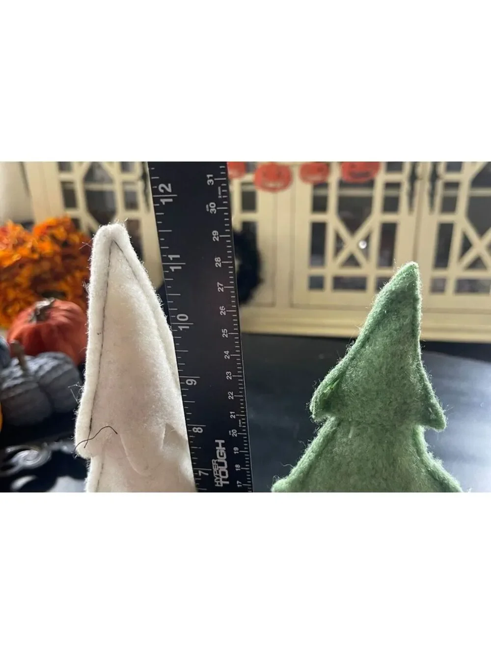 Set of 4 Felt Christmas Tree Decorations on Wooden Stands from Target